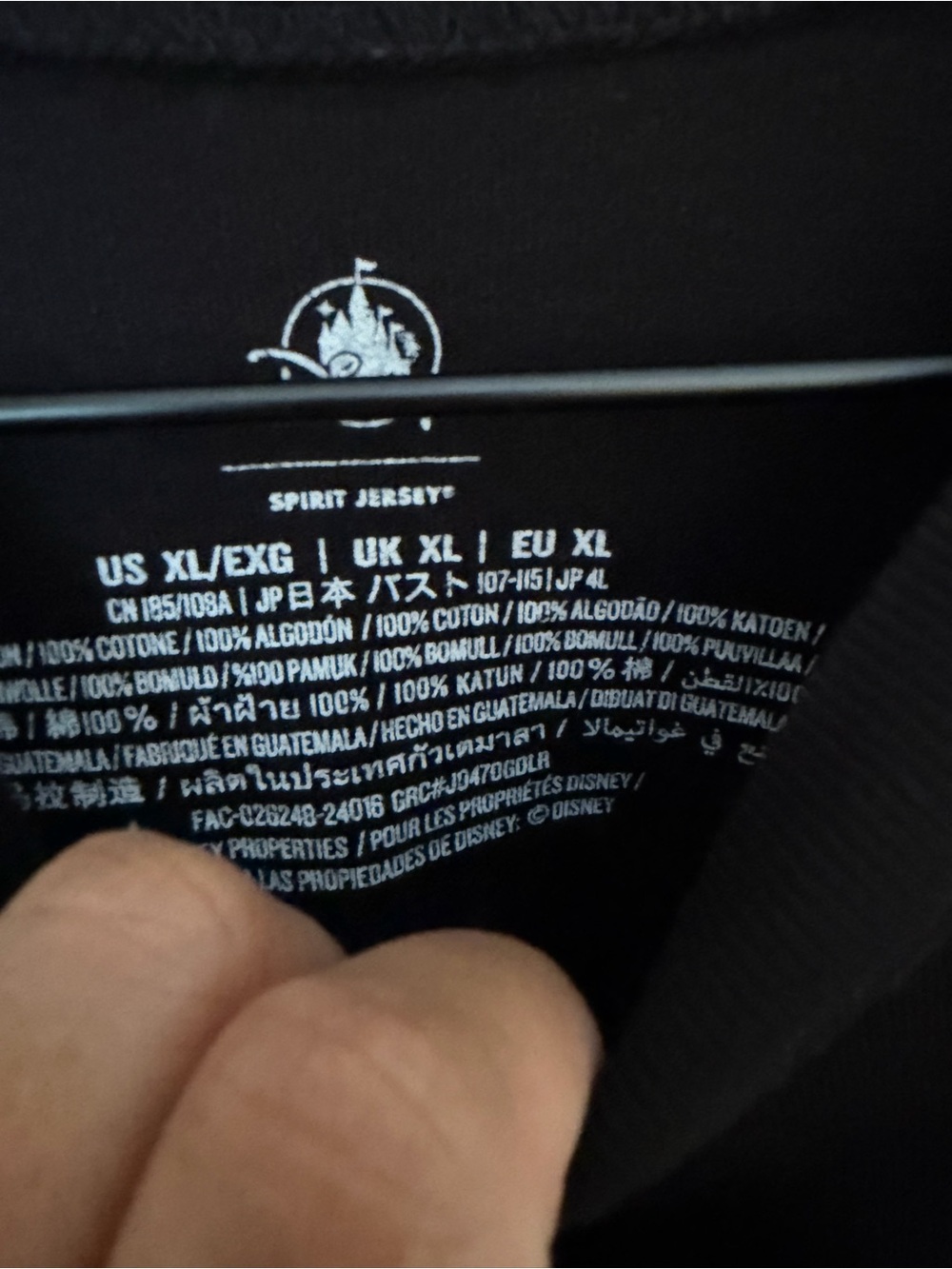 Disneyland Black Spirit Jersey - XL - Picture 3 of 3